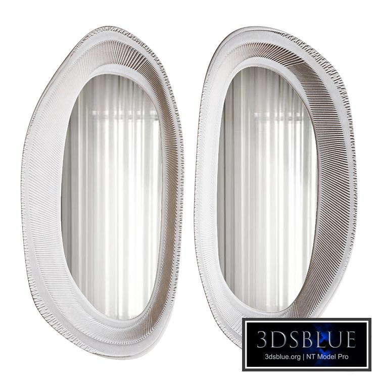 White Papier Mashe Mirror