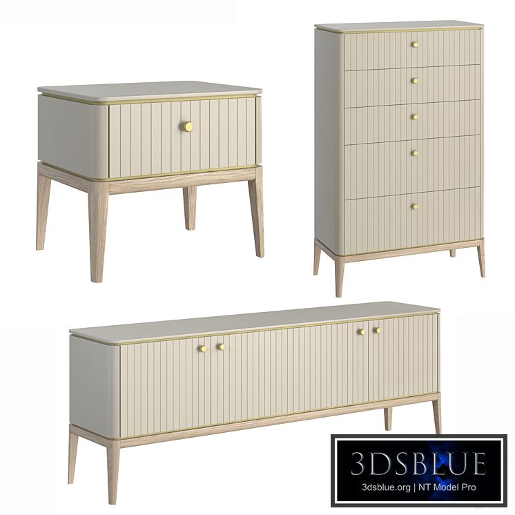 nightstand, chest of drawers, TV stand Milano MR.Room. Inmyroom