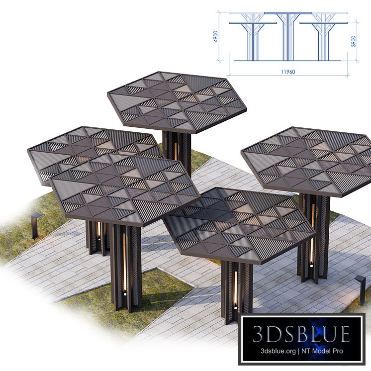 Architectural composition of canopies