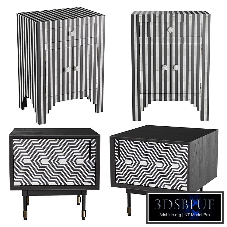 Bedside cabinets with LoftConсept inlay