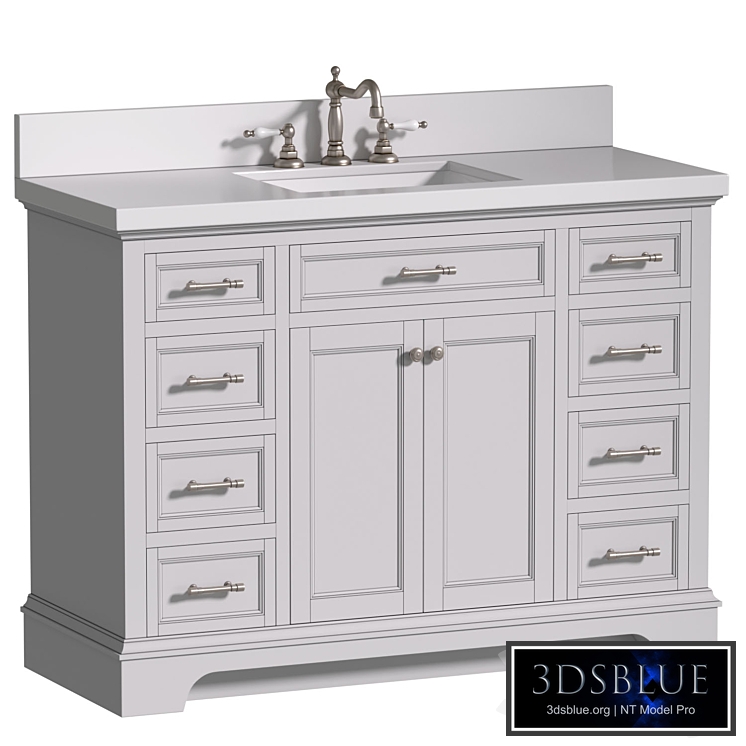 Bathroom Cabinet with a washbasin in a classic style. Bathroom furniture.Bathroom Sink Vanity