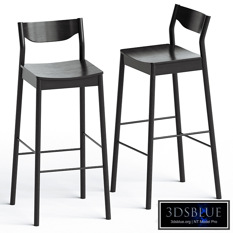 Tangerine Stool with Back