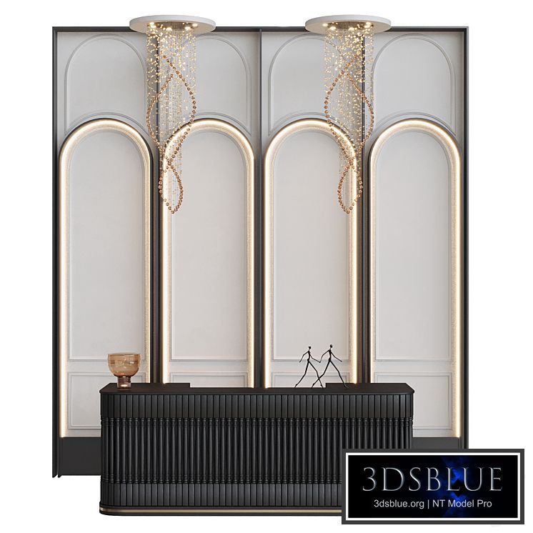 Neoclassical reception desk 13