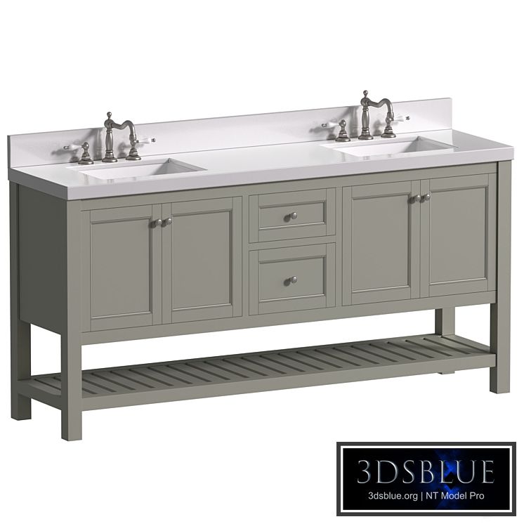 Bathroom Cabinet with a washbasin in a classic style. Bathroom furniture.Bathroom Sink Vanity