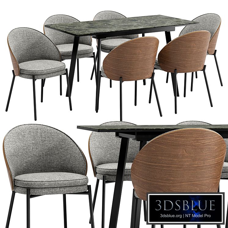 Dining chair 4115-DC-S197A and table Agni