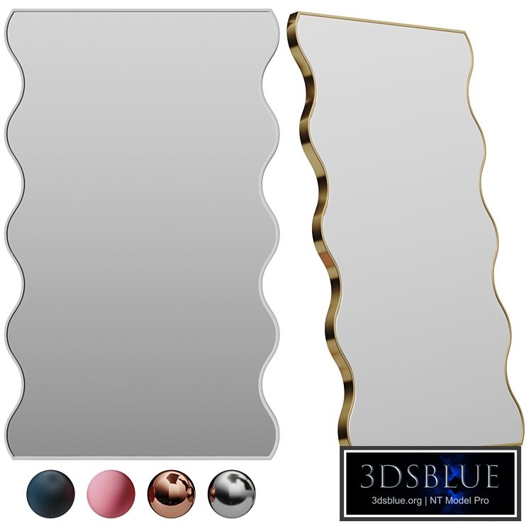 Dot Wavey Mirror by West Mirrors