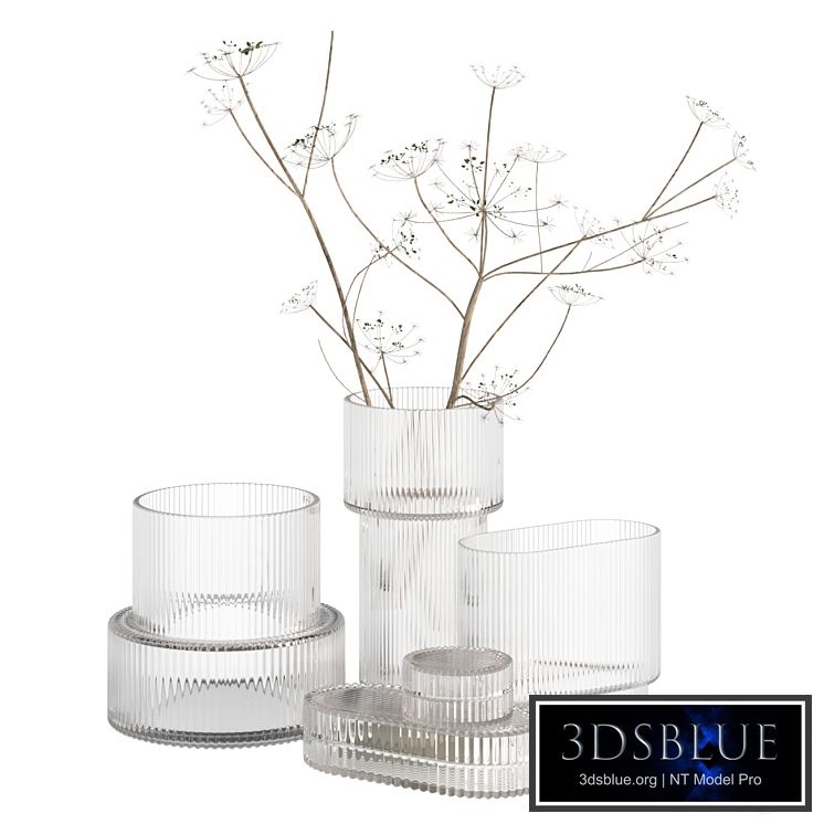 Ripple Fluted Glass Vases HnM Home