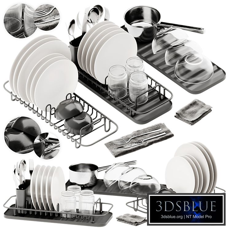 IKEA LILLHAVET Multifunctional dish rack set