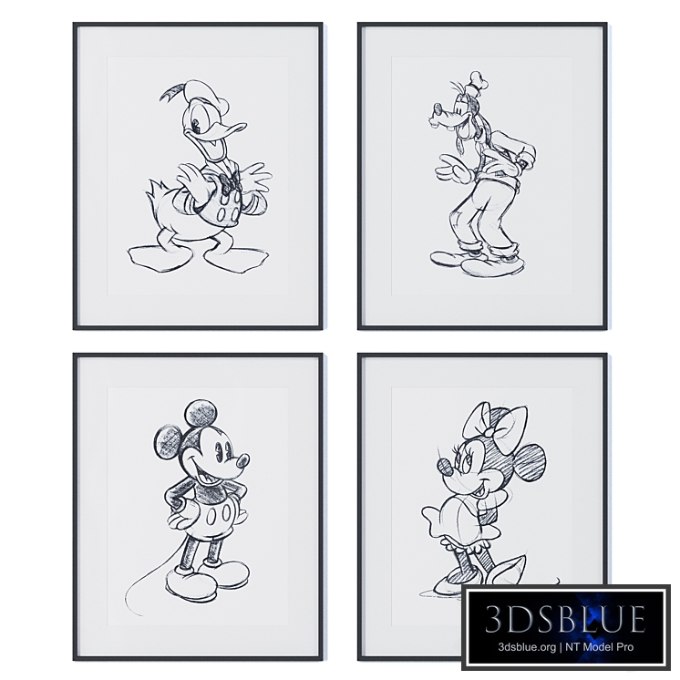 Disney character posters