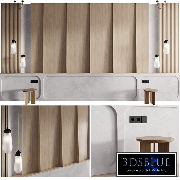 Wall composition Bedroom Headboard 002