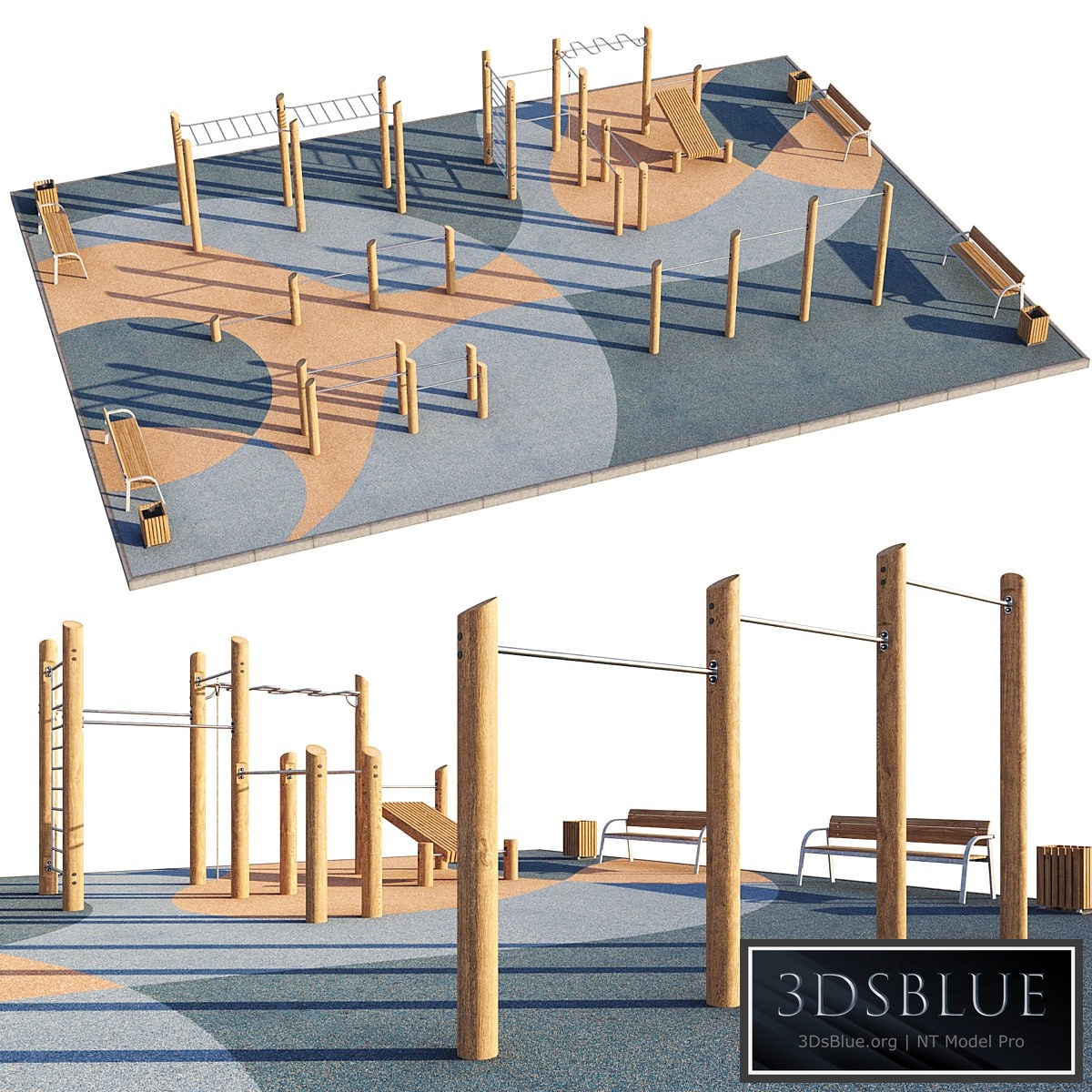 Workout sports ground. Playground