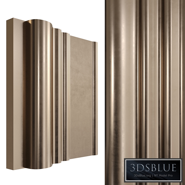 WALL PANEL 01 - GOLD WAVES