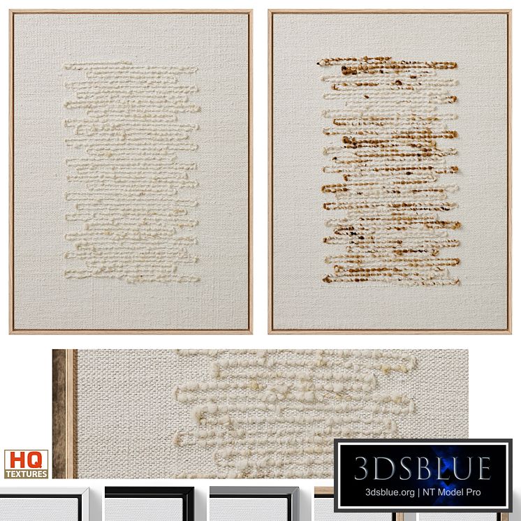 Calm Linen Textural Neutral Wall Art C-828