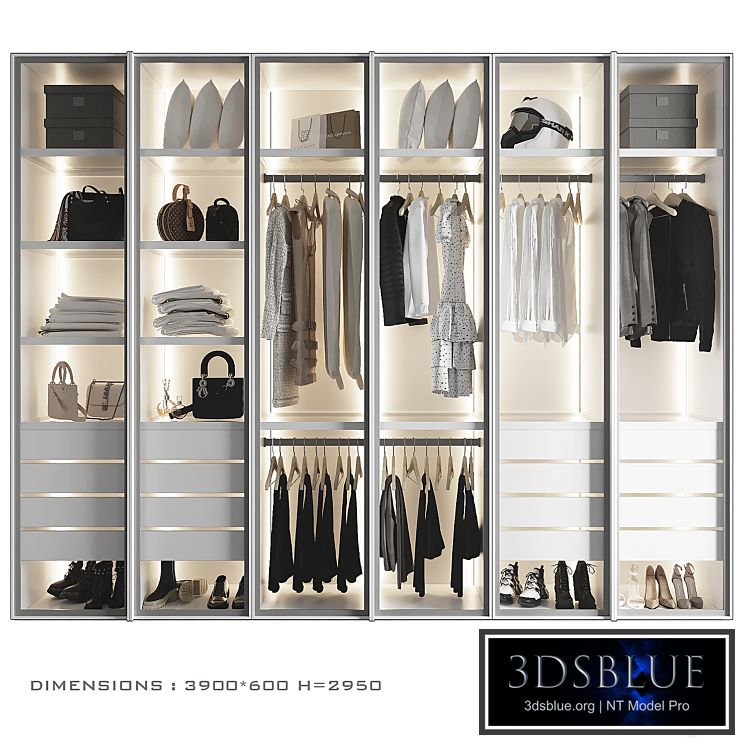 Wardrobe with glass doors 6