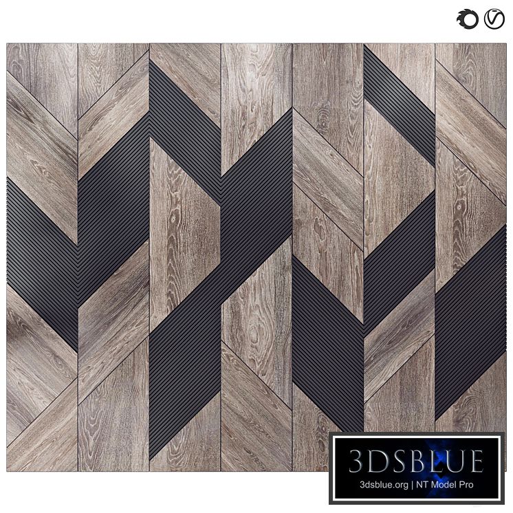 Decor Wood Panel 3d max 17 corona | vray OBJ|FBX