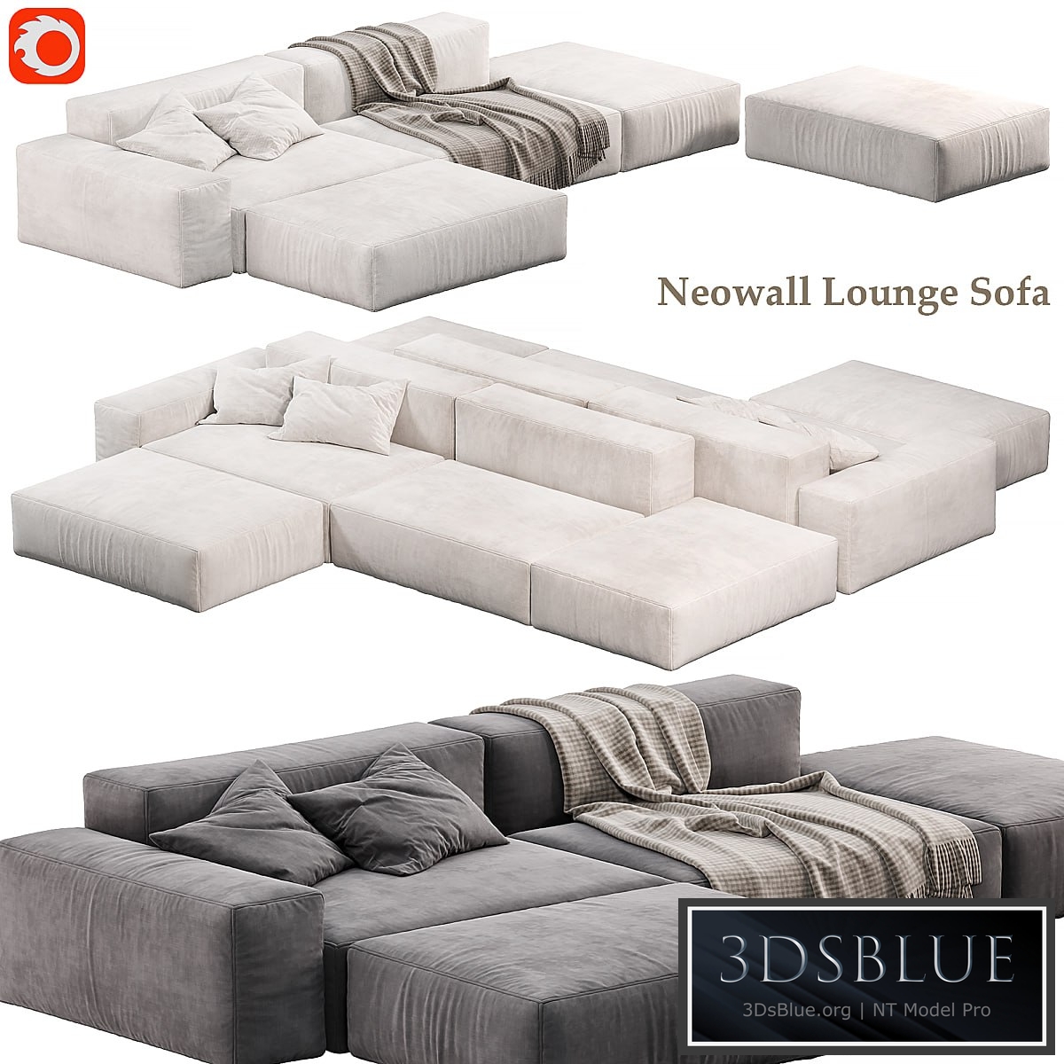 Neowall Lounge Sofa N2 by livingdivani,