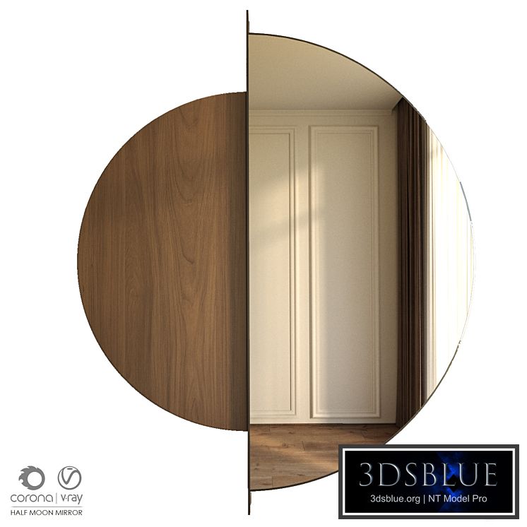 Wall mirror Half moon mirror