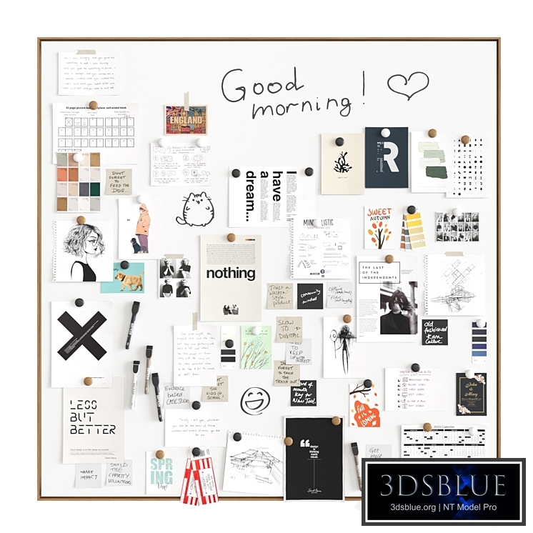 Filled magnetic whiteboard