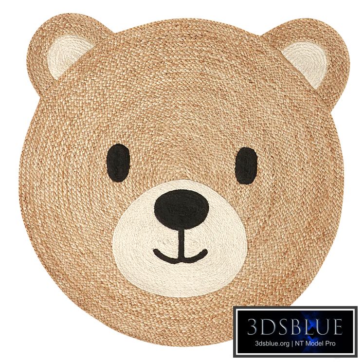 Children's rug made of jute in the form of a bear cub's head, Osora from LA REDOUTE INTERIEURS