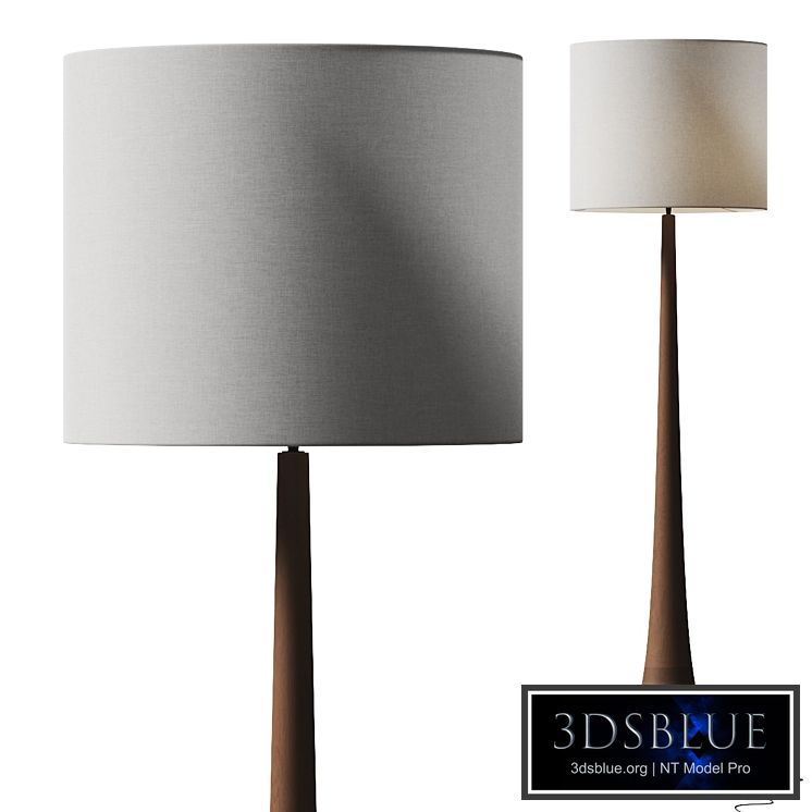 Rose and Gray Mango Wood Floor Lamp