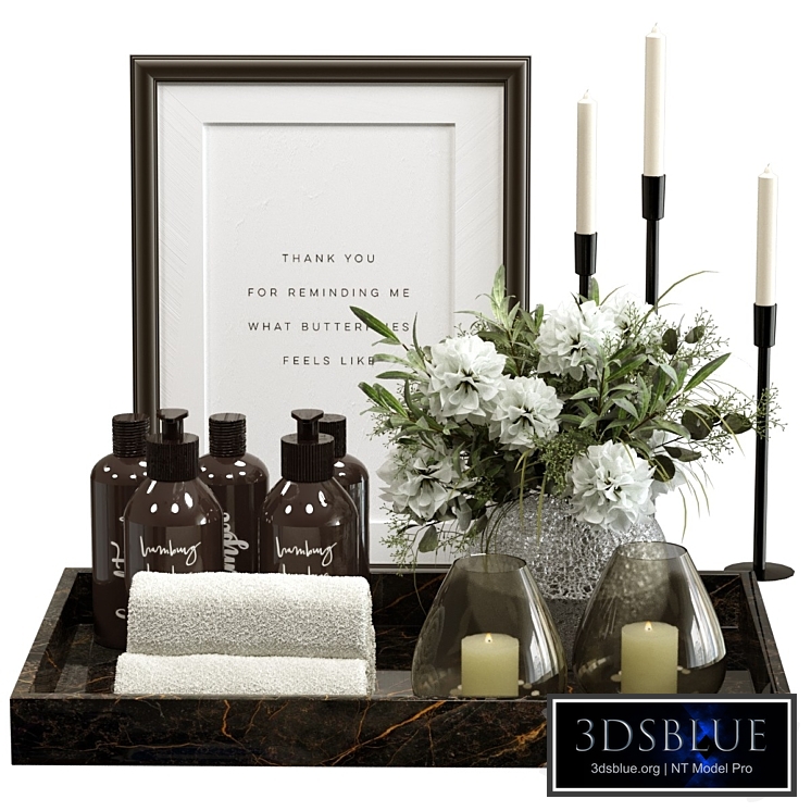 Decorative set with candles