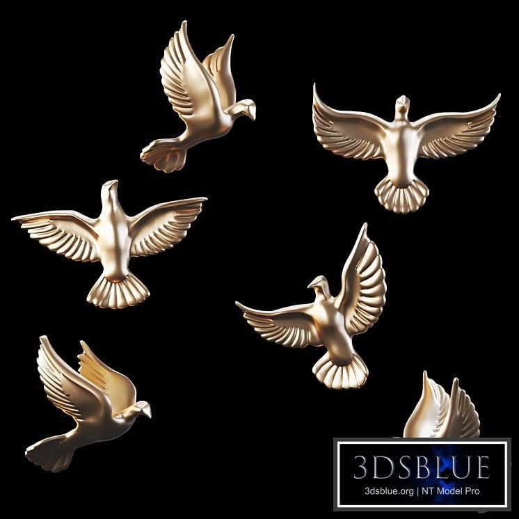 Homary 6 Pieces Set Flocking Birds