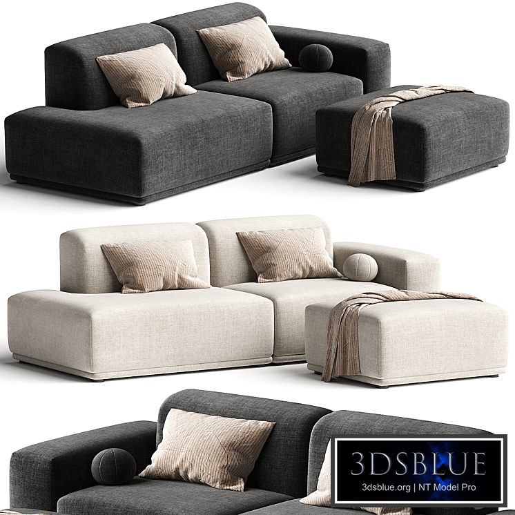 Todd Side Chaise Sofa with Ottoman