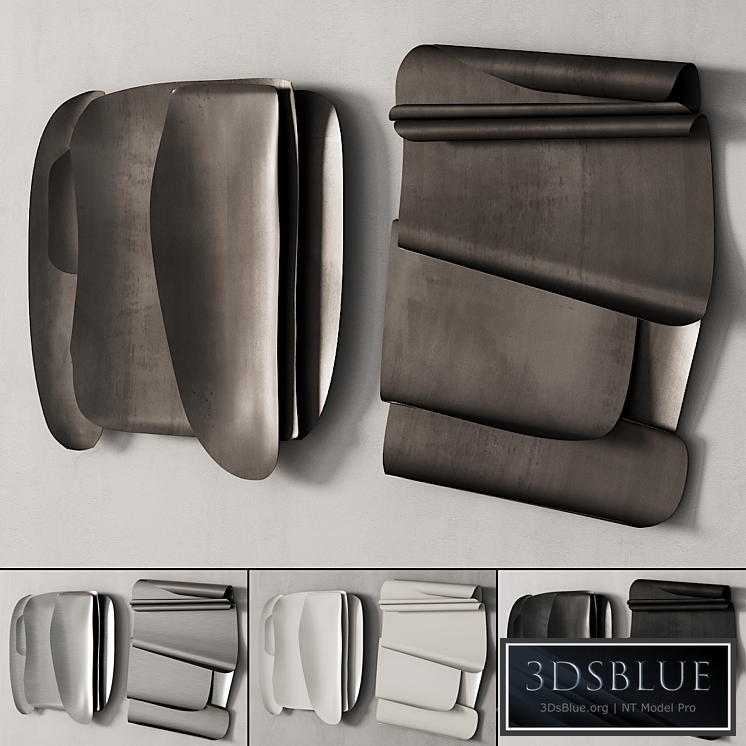 281 decorative wall art 13 metal wall sculptures P02 by Yyo Hai