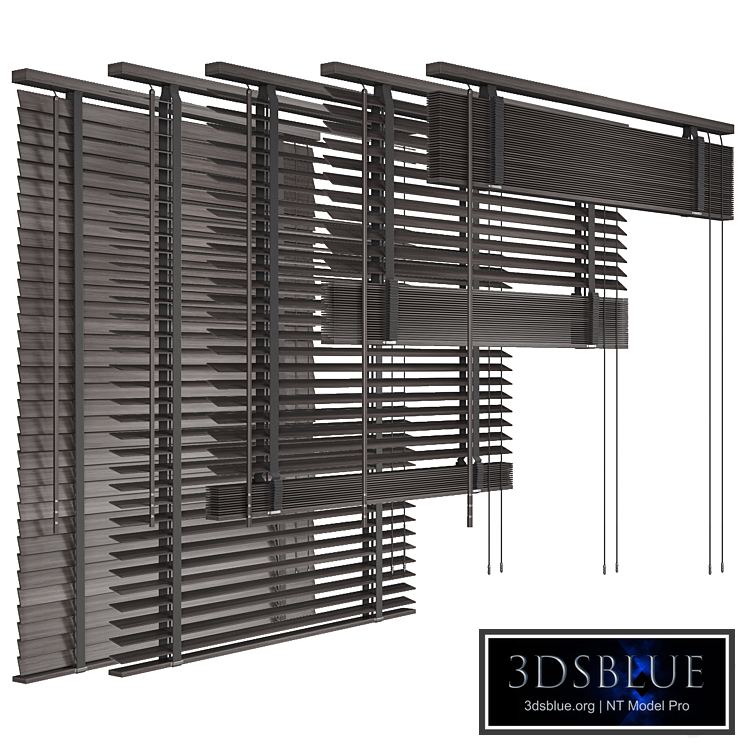 Folding wooden blinds