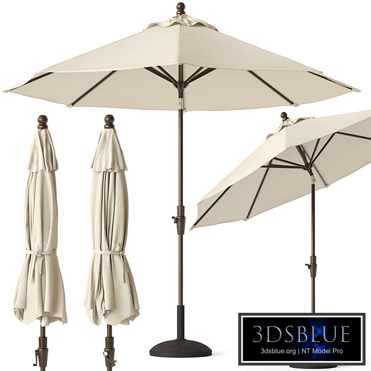 Round Outdoor Patio Umbrella Pottery Barn