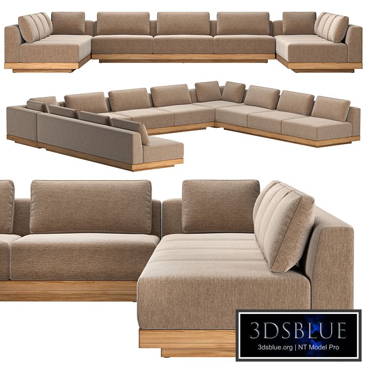 SANTOS TEAK MODULAR U-SOFA SECTIONAL