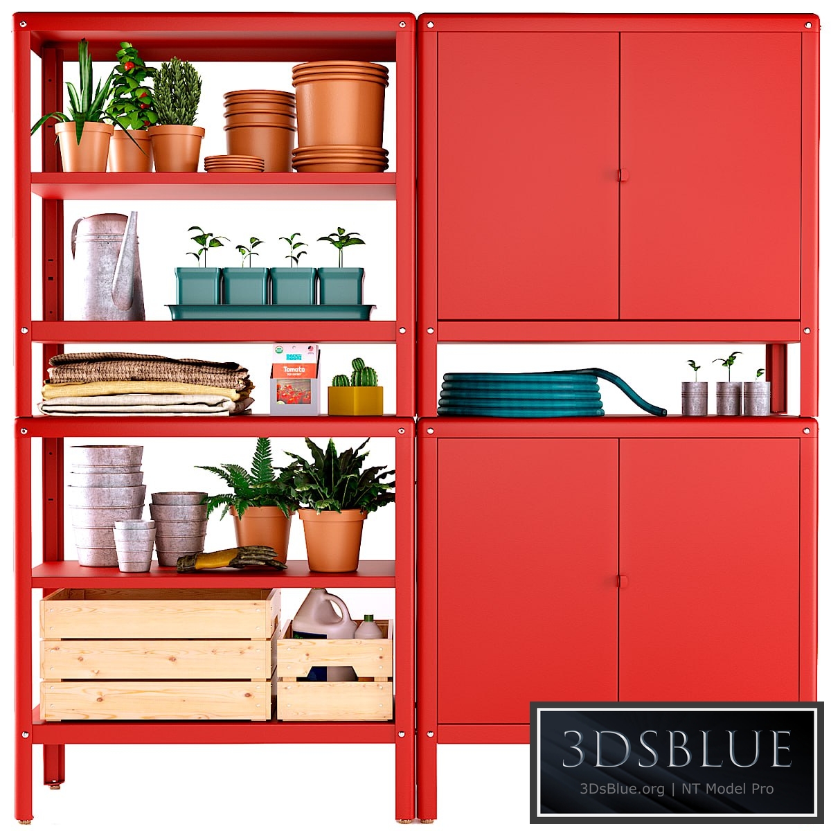 KOLBJORN Bookcase with 2 cabinets | IKEA