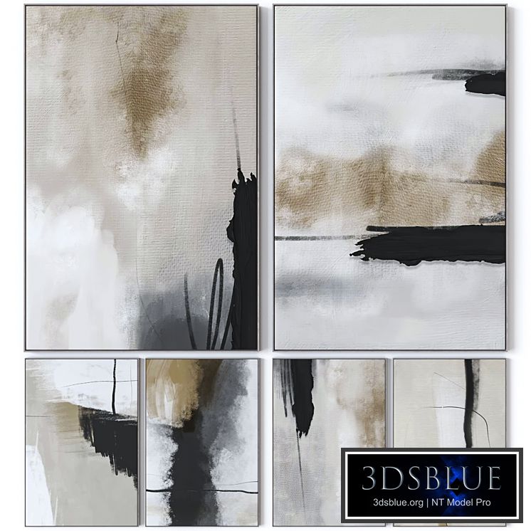 Set of large wall paintings 2570