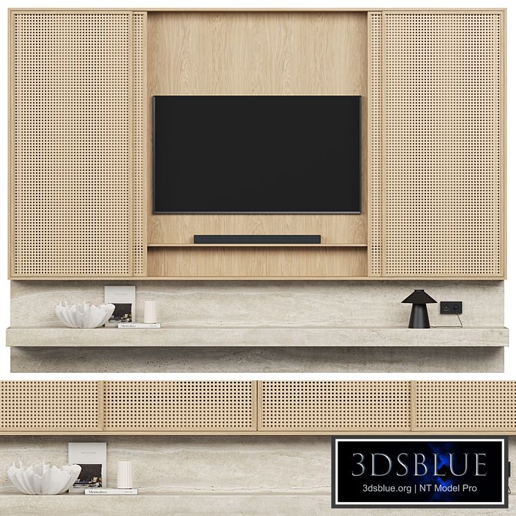 TV Wall with Chipper lamp