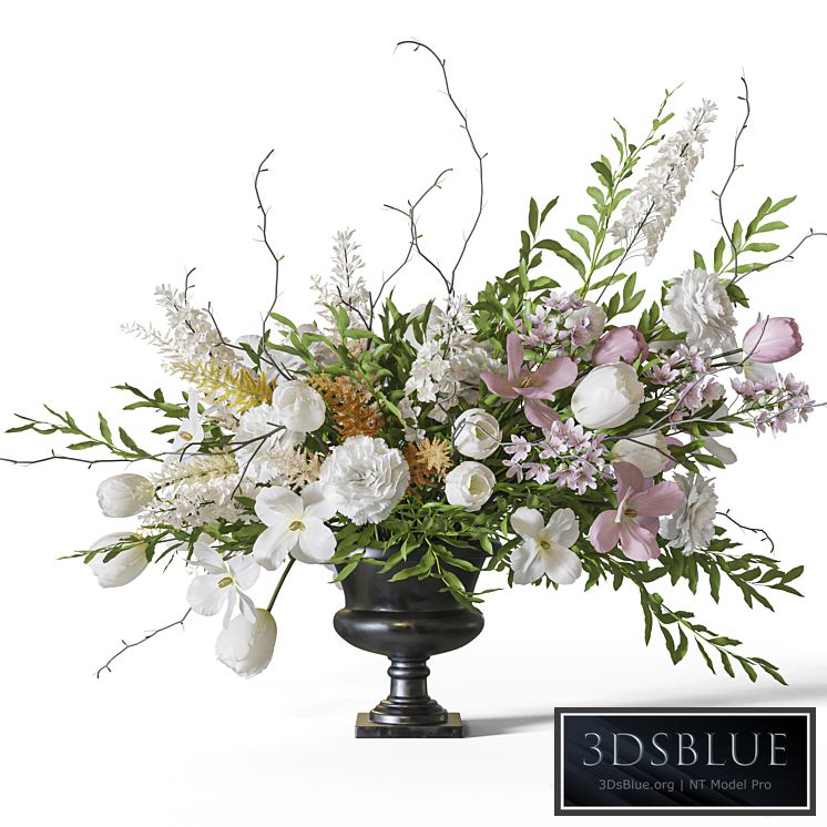 Flower Set 058 Tulips carnation delphimium astilbe