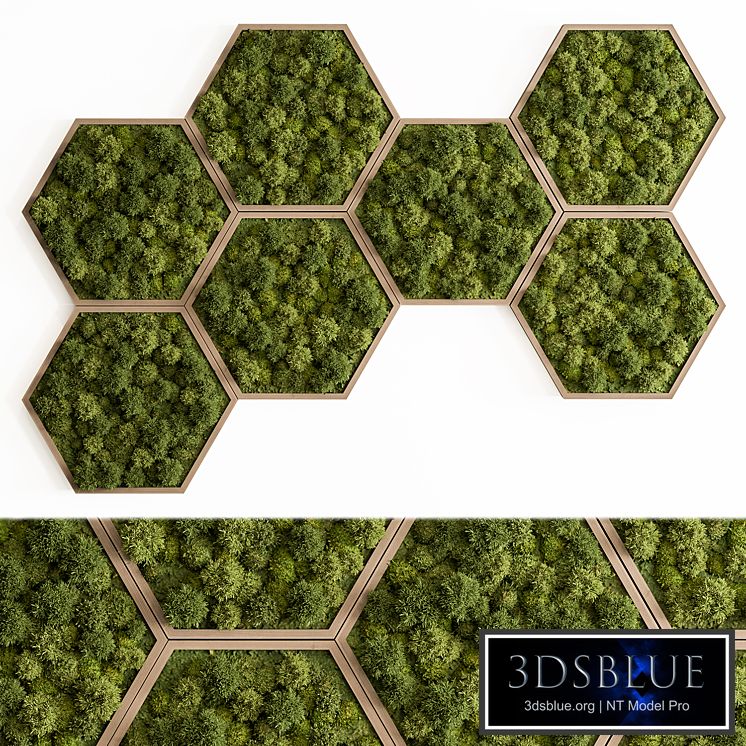 Hexagon Green Wall Panel - Set 79