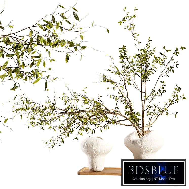 Plum branch in a stone vase