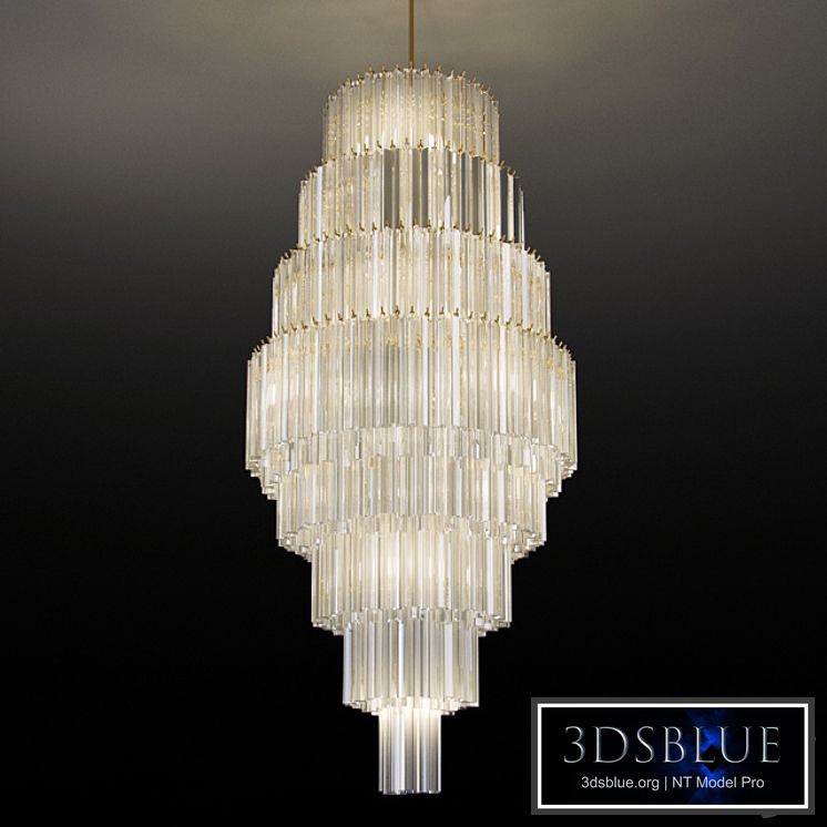 Impressive Murano Glass Fall Chandelier