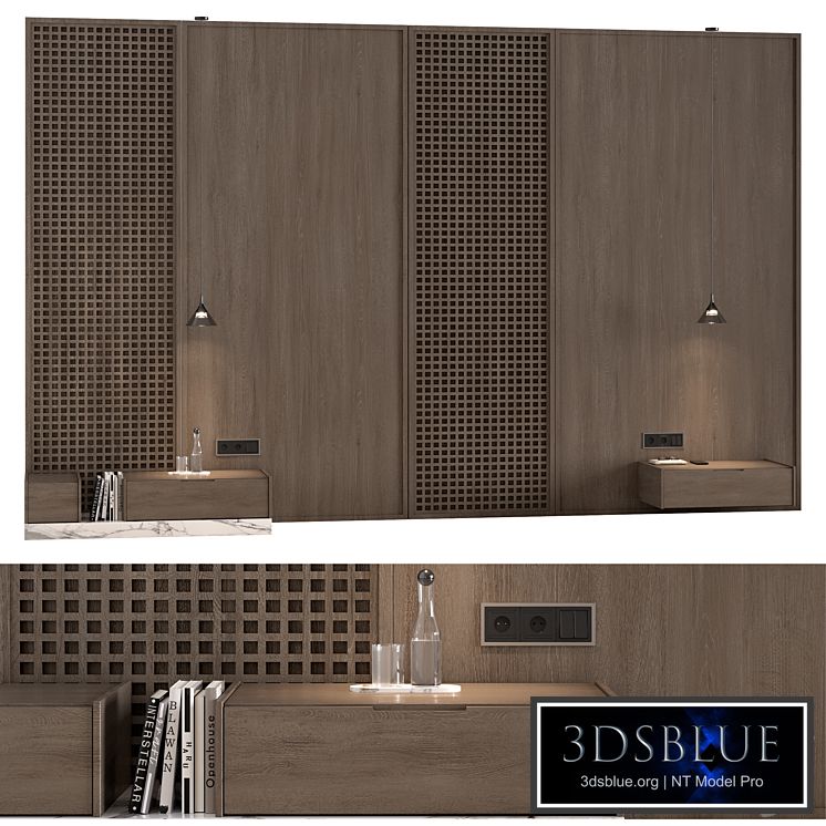 Wall composition bedroom headboard kit 03