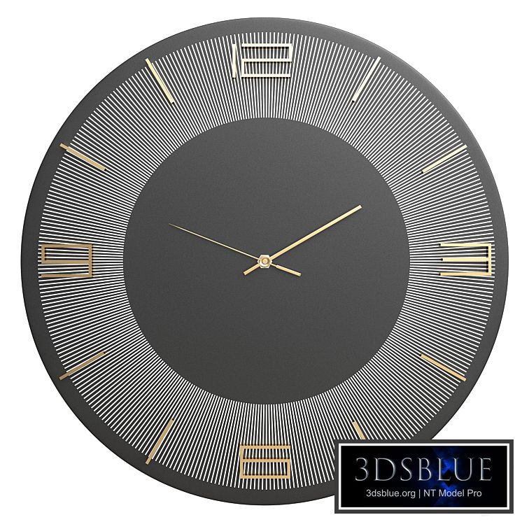 Wall clock Leonardo black