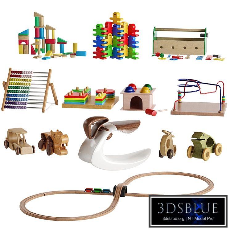 Children Room Set 3 Wooden Toys