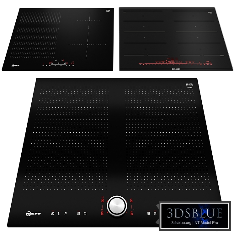 Hob set with Flexinduction technology