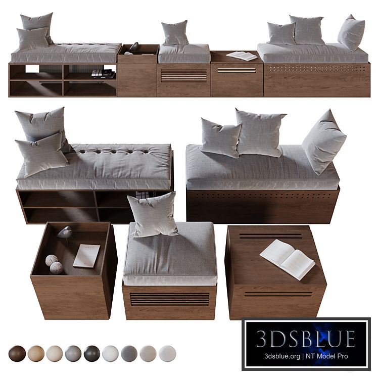 Modules and Window Seat Pillows set