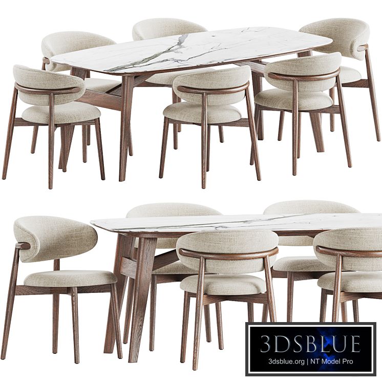 Oleandro Chair & Abrey Table by Calligaris