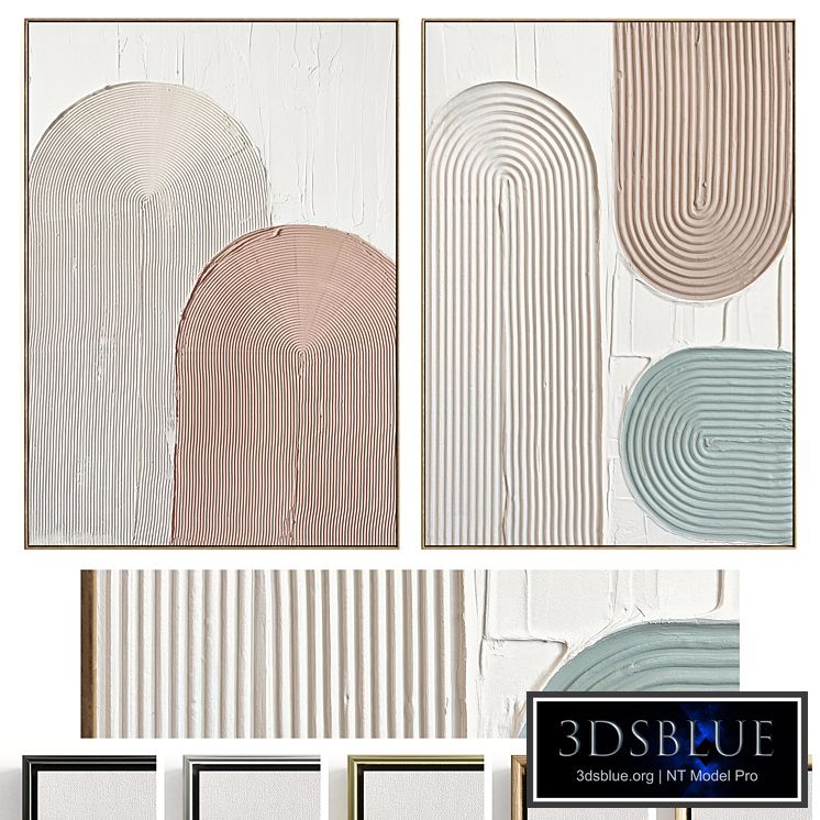 Plaster Two Photo Frames T-479