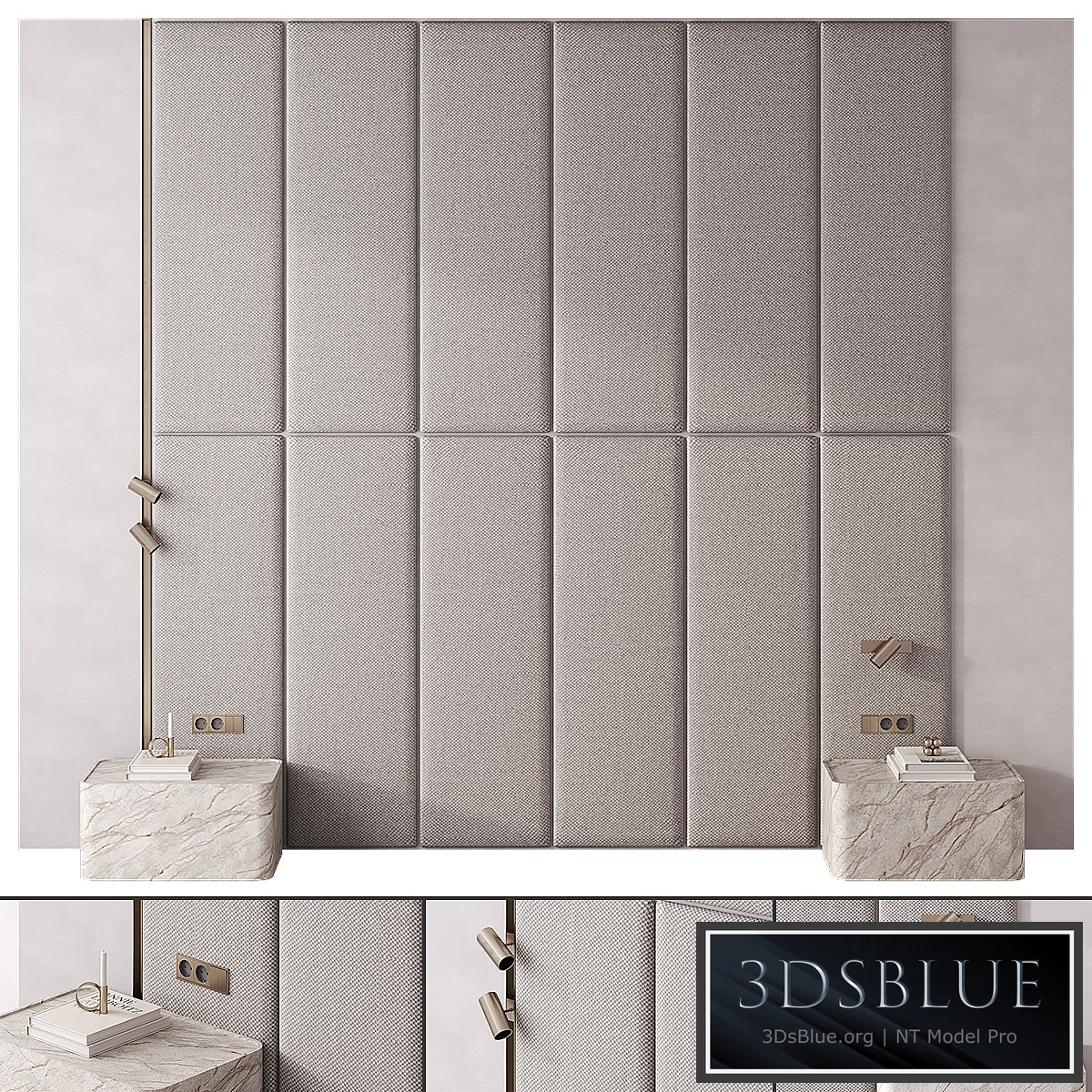 Bedroom headboard Warm Gray