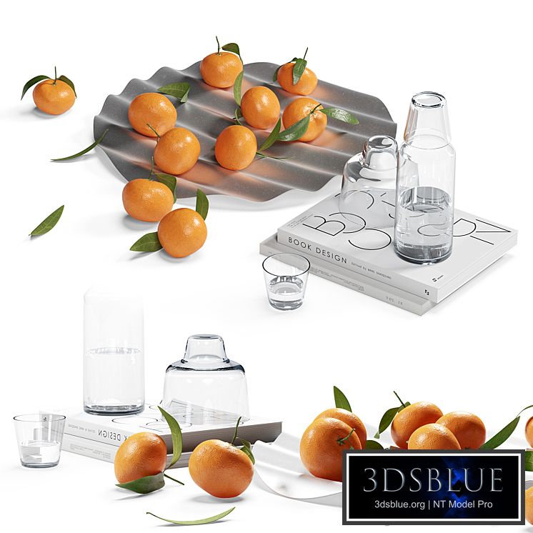 Decorative set with tangerines