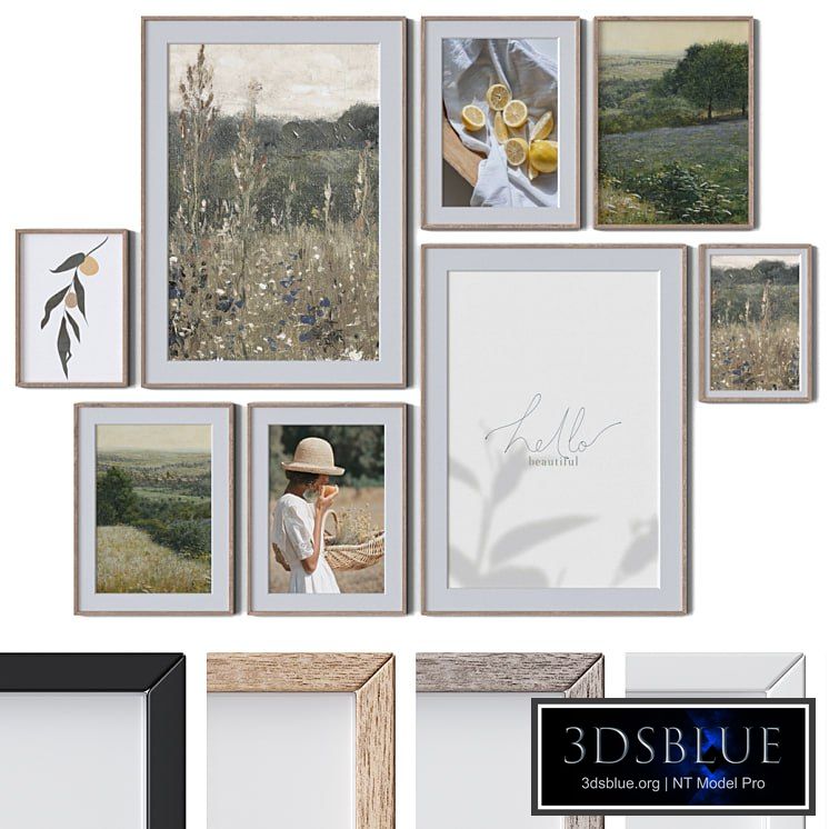 Set of 8 wall paintings 2590