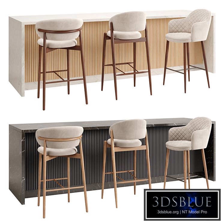 Oleandro , Family Look , Martin. Set of Bar Stool