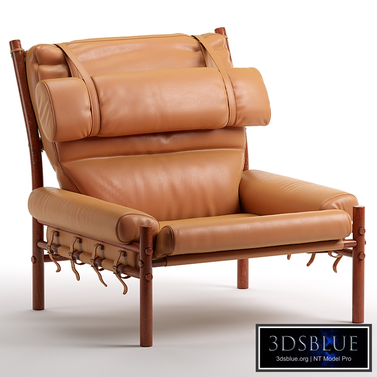 Scandinavian Modern Arne Norell Leather Inca Lounge Chair